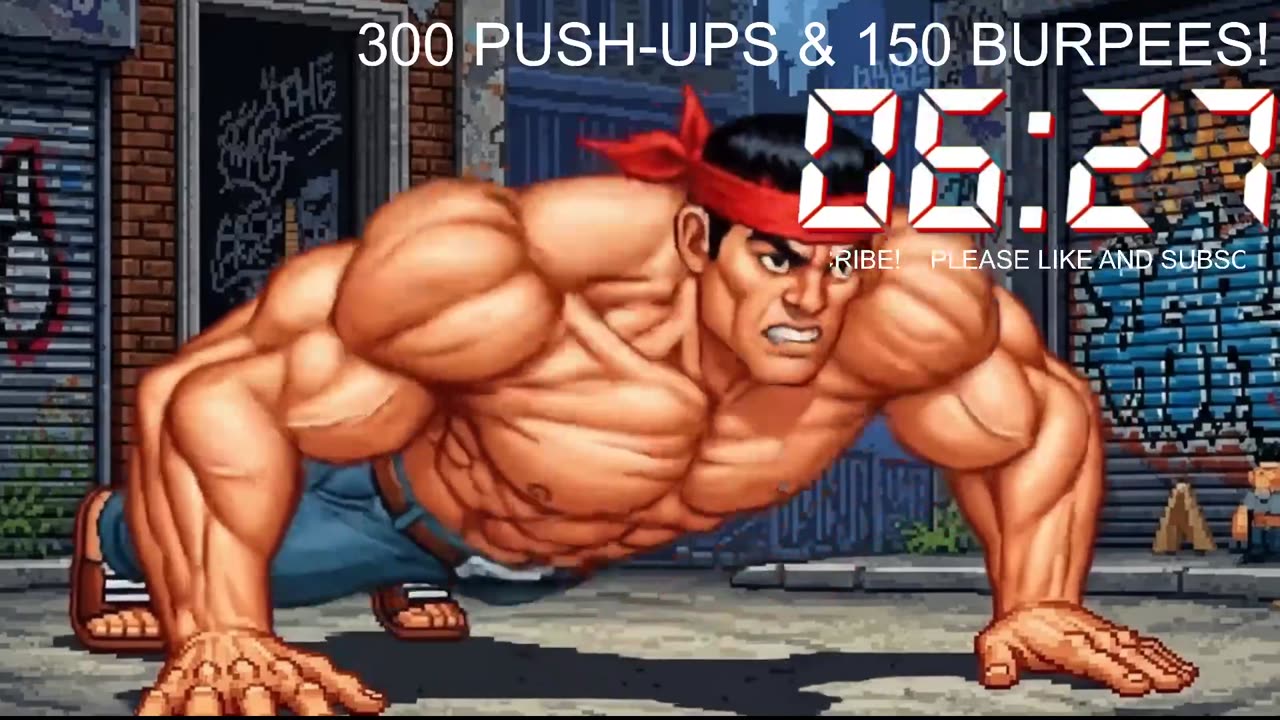 Everyday 300 push ups and 150 Burpees!