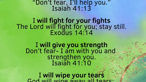 God's Promises to you during tough times