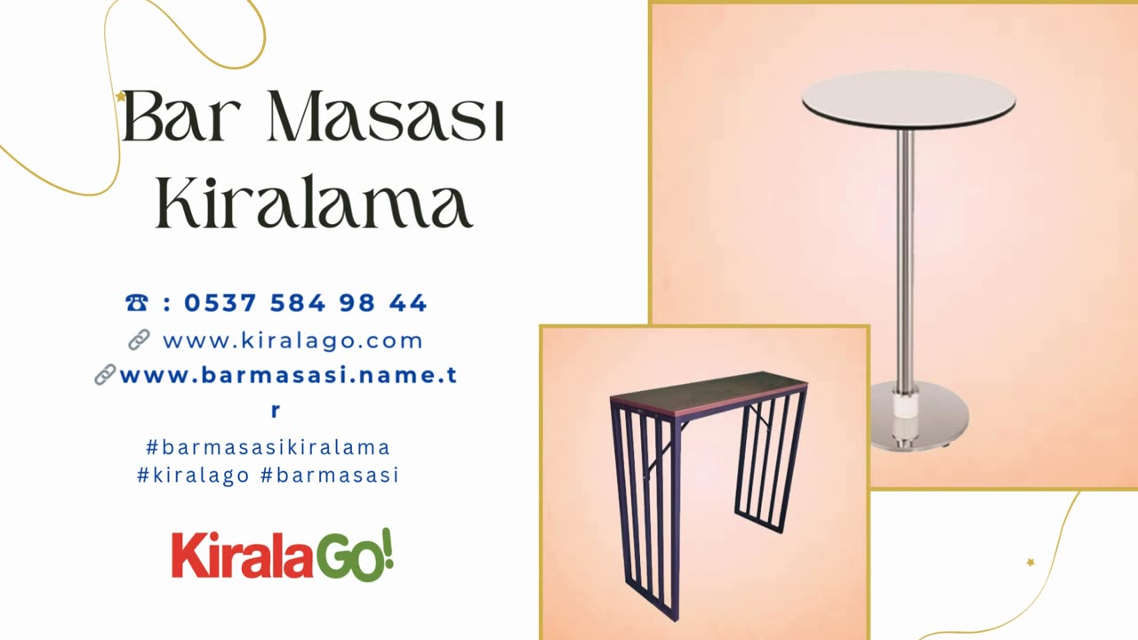 Bar Masasi Kiralama kiraago