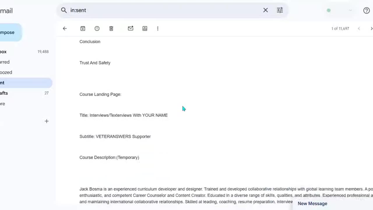 Interviews/Texterviews With Your Name (The Udemy Course Creation)