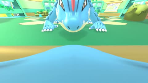 Feraligatr First Person Mirror POV Post Transformation / Evolution Pokemon Mystery Dungeon Animation