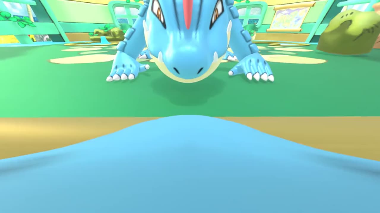 Feraligatr First Person Mirror POV Post Transformation / Evolution Pokemon Mystery Dungeon Animation