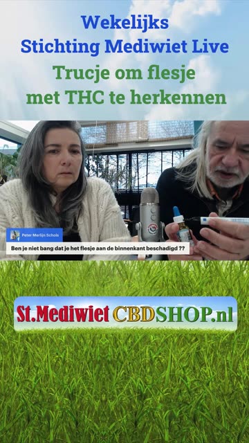 Trucje om flesje met THC te herkennen
