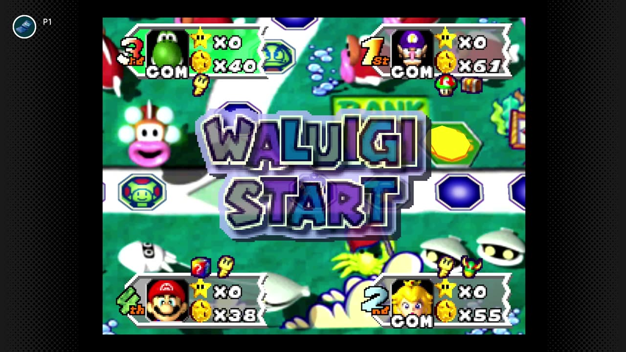#MarioParty 3 Deep Bloober Sea 35 Turn Game HARD AI Part Five