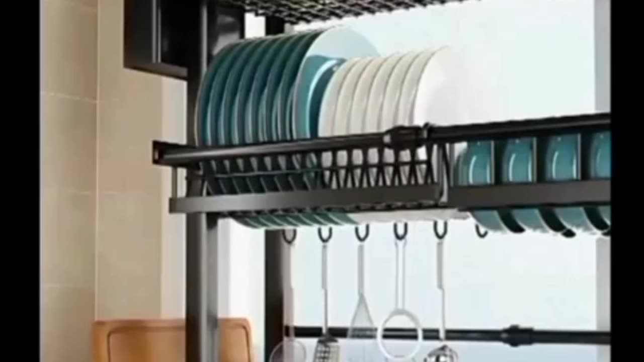 Countertop Dish Storage Drainage Rack Expandable Kitchen