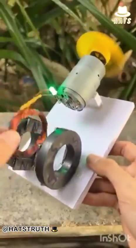 A SIMPLE ELECTRICITY-PRODUCING DEVICE MADE FROM MAGNETS DEMONSTRATES THAT ENERGY IS FREE AND CLEAN