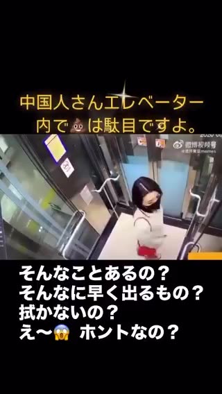エレベーター内でうんこする中国人