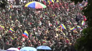 Mujeres marchan en respaldo al Gobierno en Venezuela