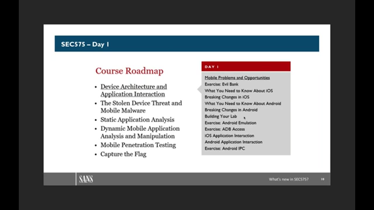 What’s New In SEC575 Mobile Device Security And Ethical Hacking?