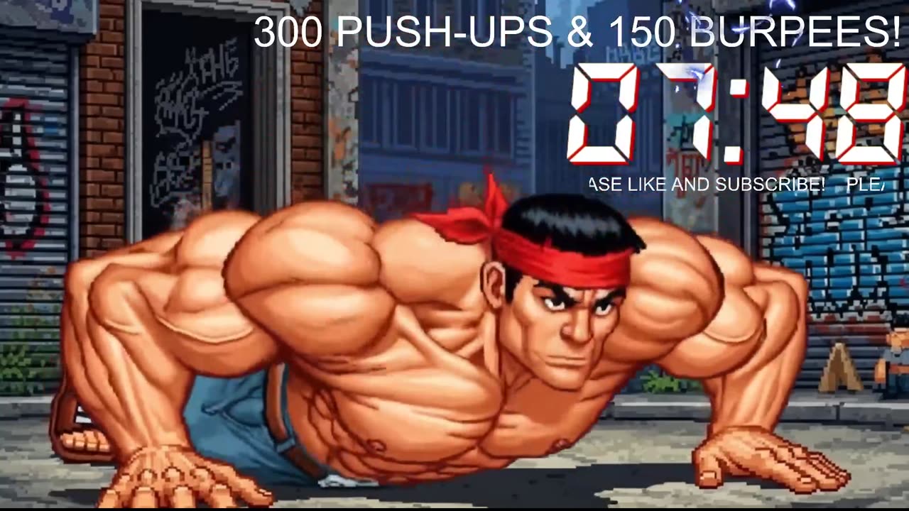 Everyday 300 push ups and 150 Burpees!