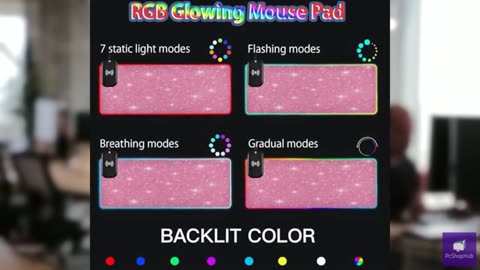 CEBUGI Glitter Texture Background Wireless Charging Mouse Pad 15W Fast Gaming Mo