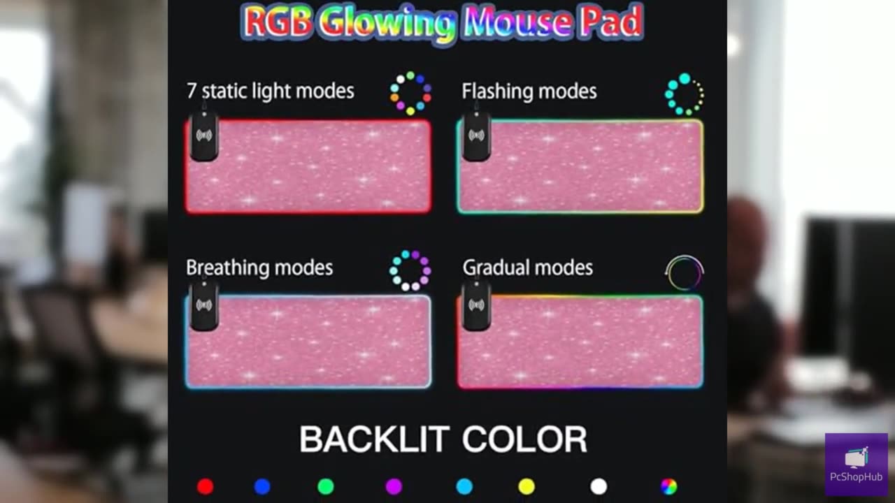 CEBUGI Glitter Texture Background Wireless Charging Mouse Pad 15W Fast Gaming Mo