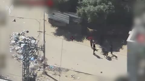 The IDF releases footage showing a drone strike against Hamas operatives who it