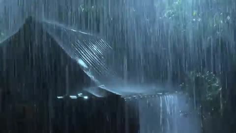 Say! Good bye to insomnia and stress. Go to sleep with natural sound of rain and thunder.