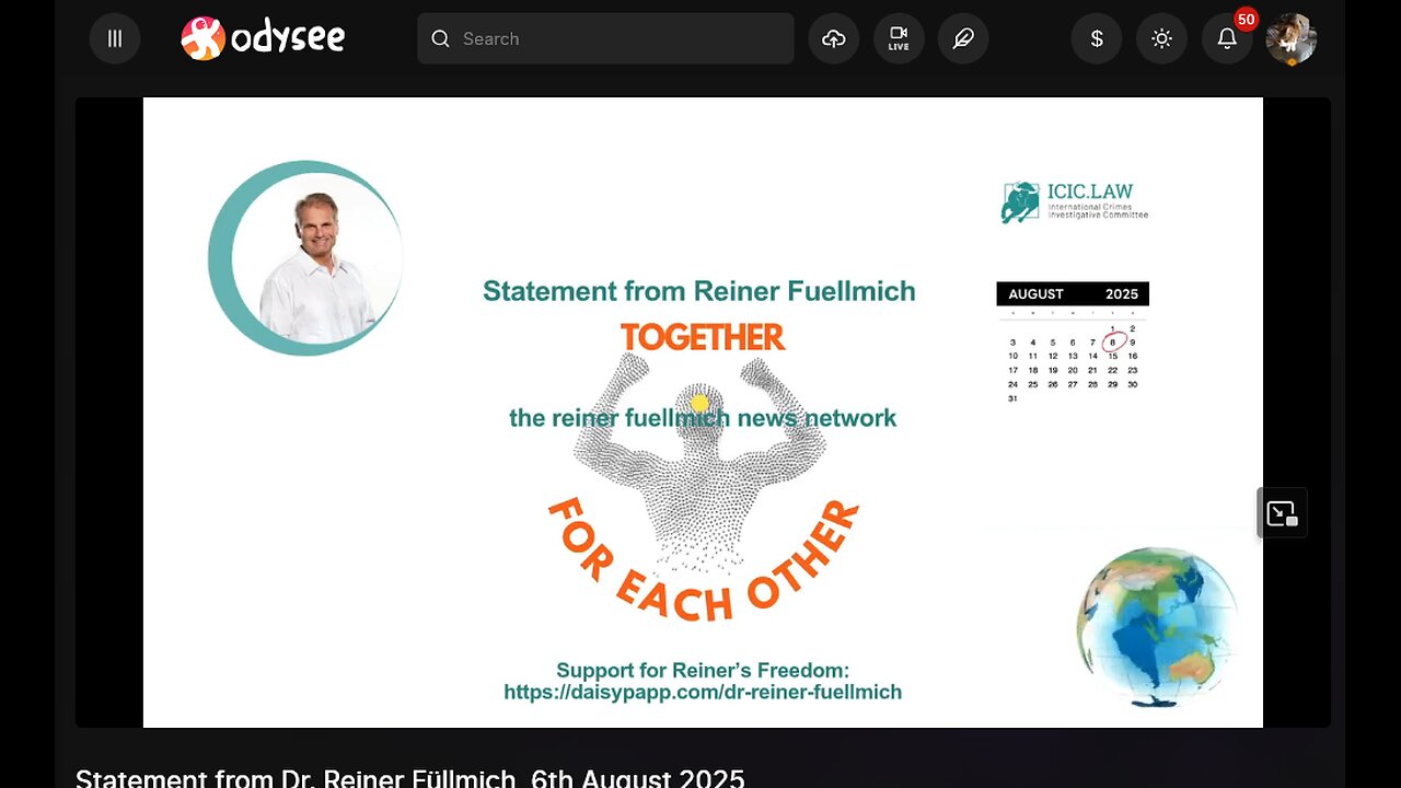 New voice message from Dr. Reiner Füllmich from the 31th of August 📣 - 2nd upload attempt