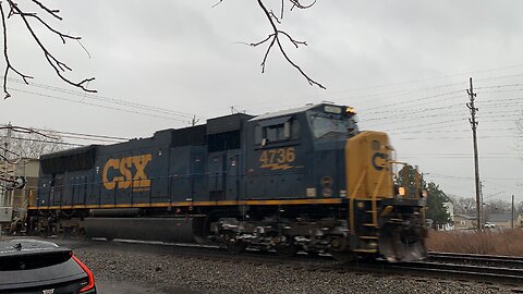 CSX Train goes from in Your Face to a Snails Pace
