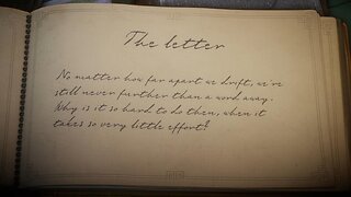 Unravel part 7, The Letter