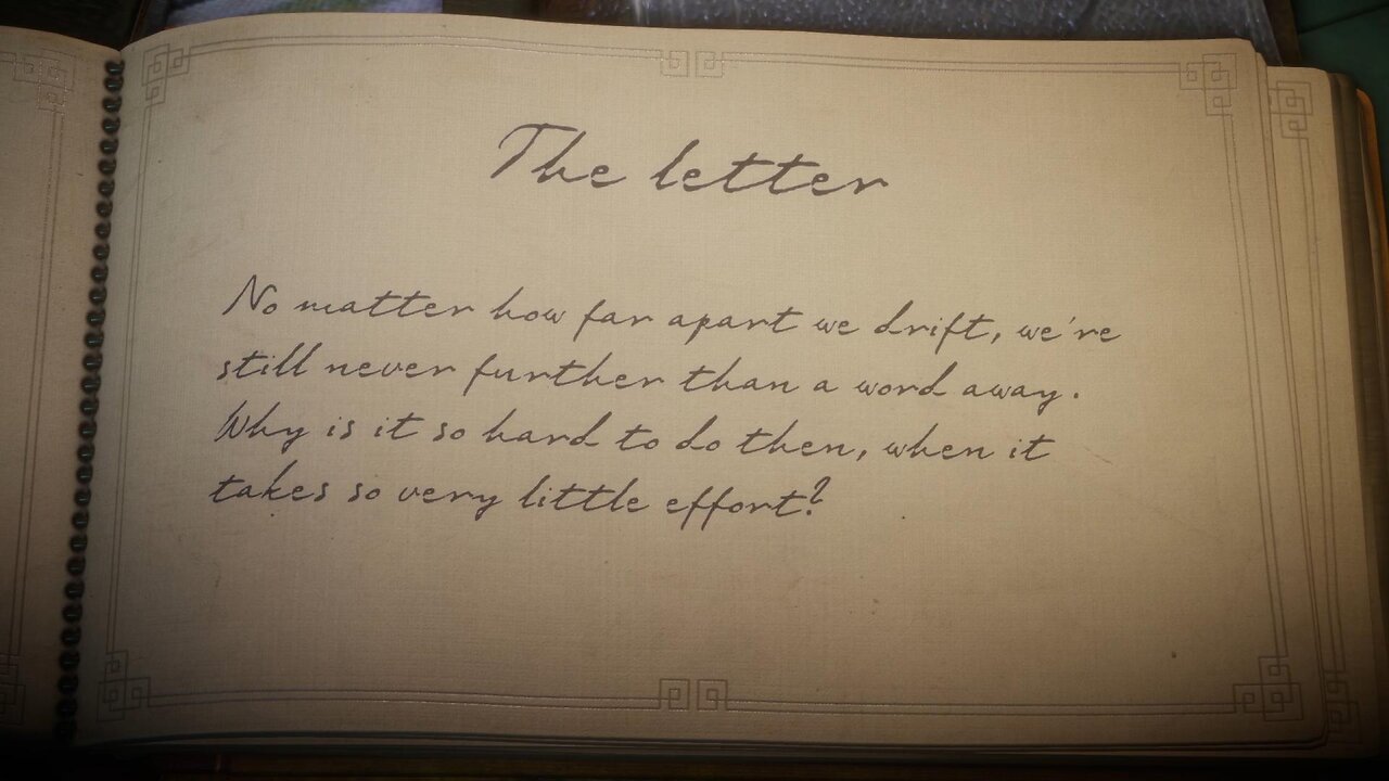 Unravel part 7, The Letter