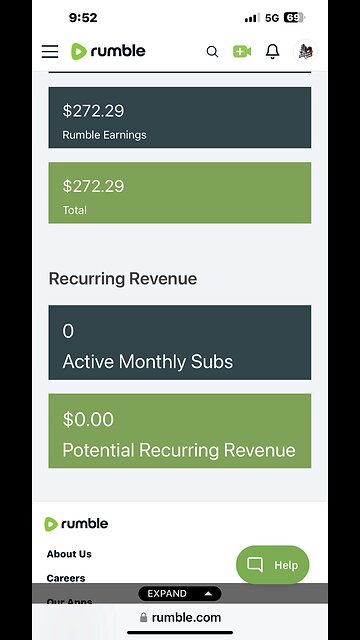 The amazing income from Rumble. / Benefits of Rumble: