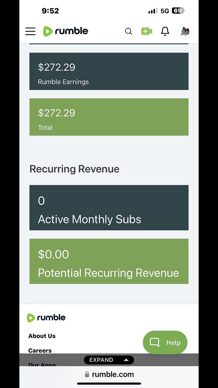 The amazing income from Rumble. / Benefits of Rumble: