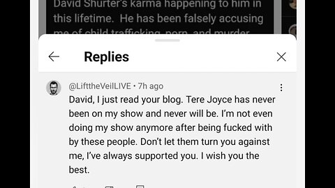 Fact Check: Tere Joyce was interviewed on Lift the Veil October 2018