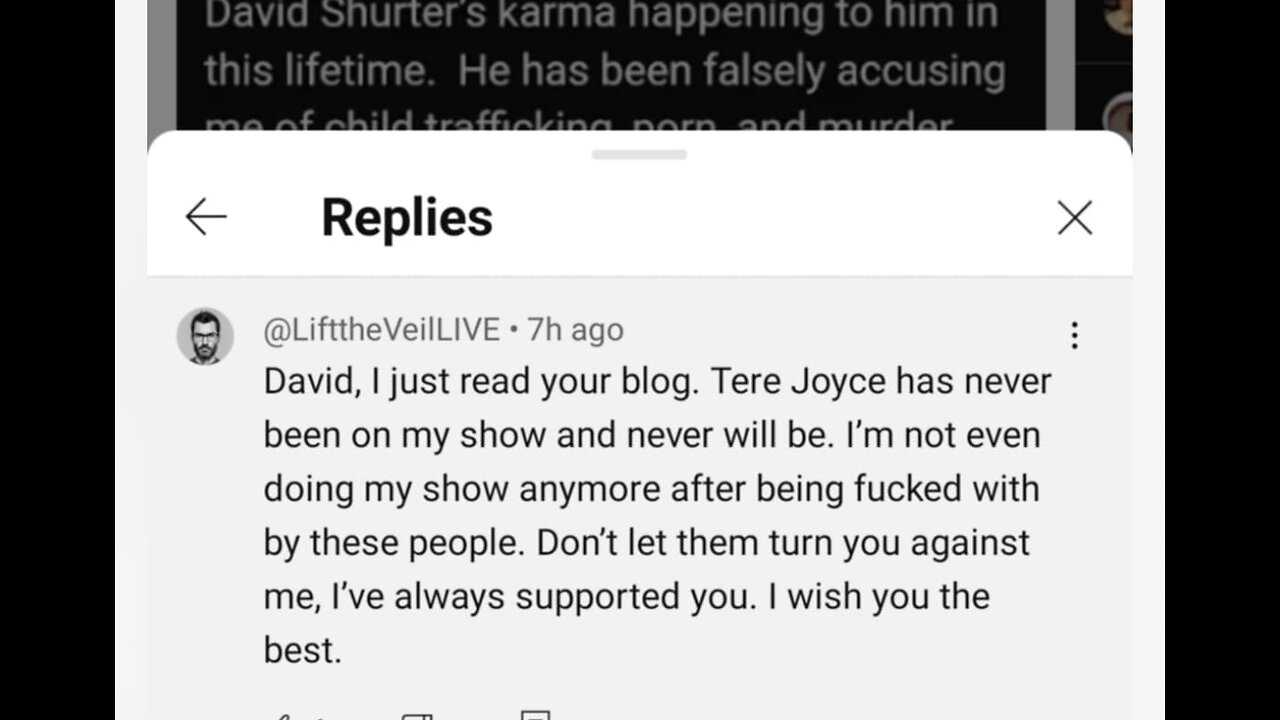 Fact Check: Tere Joyce was interviewed on Lift the Veil October 2018