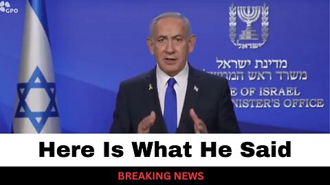 Benjamin Netanyahu Speaks Out After Strike On Iran