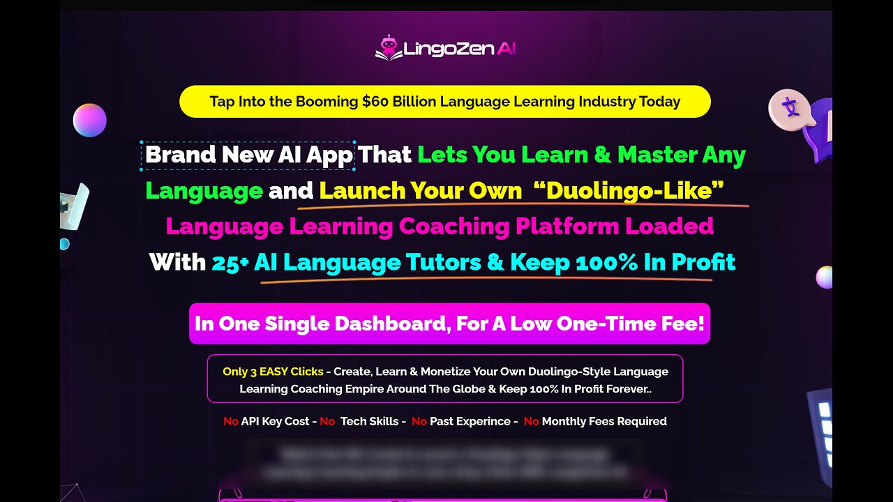 LingoZen AI Overview: Cutting-Edge AI App That Lets You Learn/Master Any Language & Launch Your Own