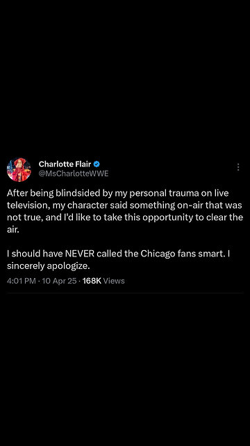 Charlotte flair has finally addressed her incident with Tiffany Stratton