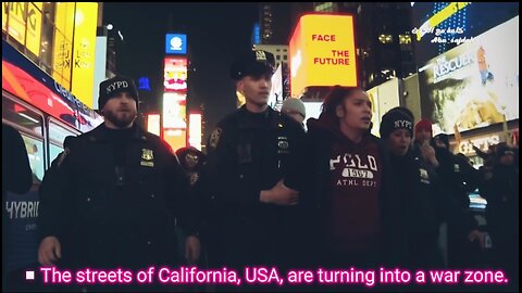 The streets of California, USA, are turning into a war zone.