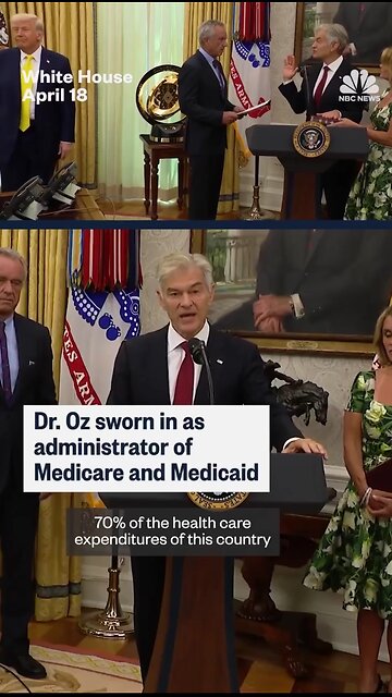 Dr Mehmet Oz was sworn in as Administrator of Medicare and Medicaid