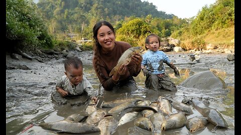 “350 Days Fishing & Farming with Kids | Giant Fish Pond Harvest & Fruit Market Adventure”