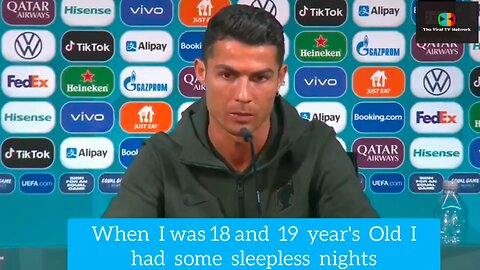 'Drink water' : Cristiano Rolando remove Coca-Cola bottles at press Conference | Viral Video.