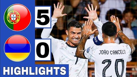 Portugal vs Armenia 5 0 Highlights Félix & Cristiano Ronaldo 2 GOALS World Cup Qualifiers 2025