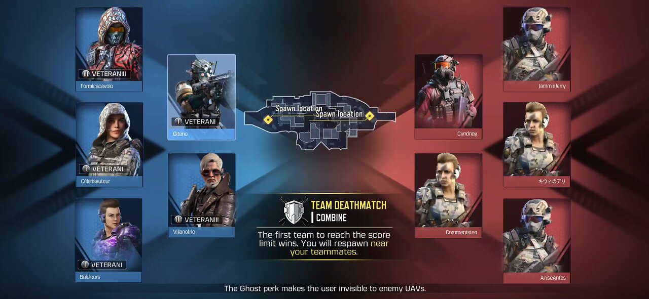 a casual team death match!(codm)