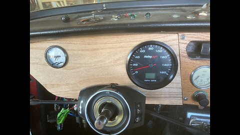 Wood Dash Has Speedometer Fitted. Where To Fit Dip/High Beam & Charging Lamp? Rabbit Hole For Sure.