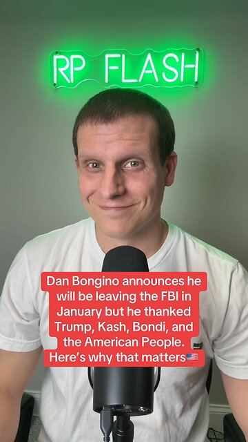 Dan Bongino announces he will be leaving the FBI. Not a bad thing!