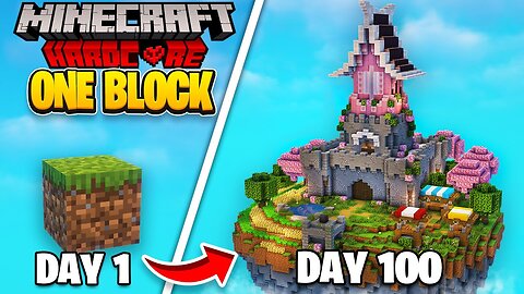🌍 I Survived 100 Days on ONE BLOCK SKYBLOCK in Minecraft 1.21!