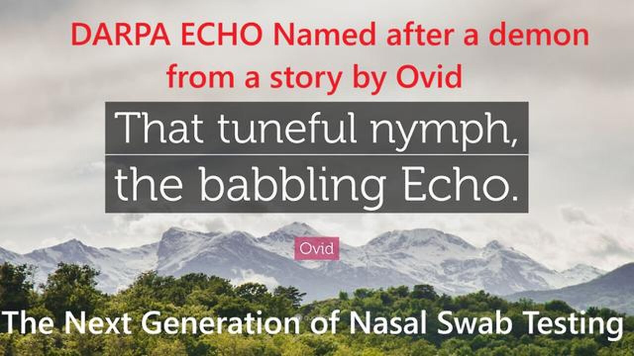 Meet DARPA ECHO The PCR Replacement that still uses a nasal swab = Great for whatever fake virus