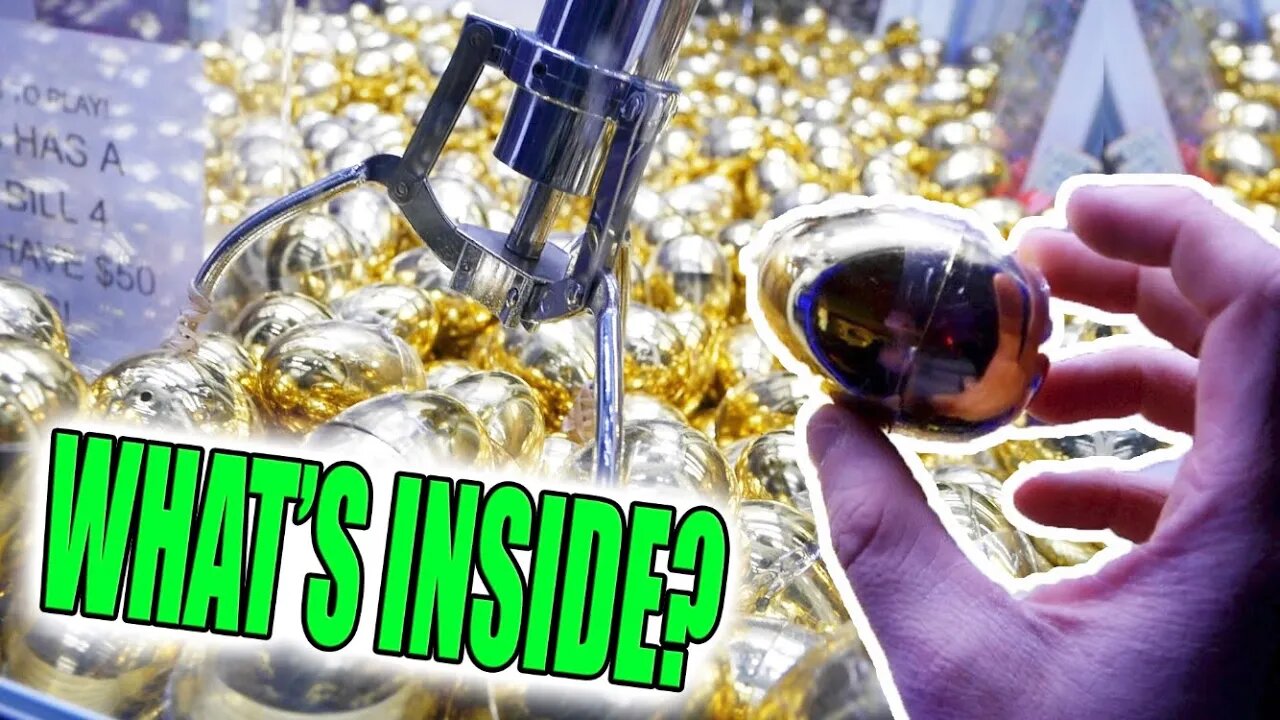 Money Claw Machine FILLED with GOLDEN Eggs!
