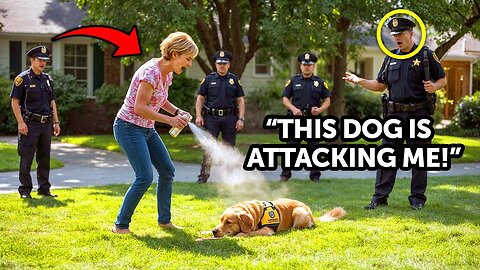 HOA Karen Sprayed My Service Dog — She Froze When the Cops Said It’s a Federal Crime!