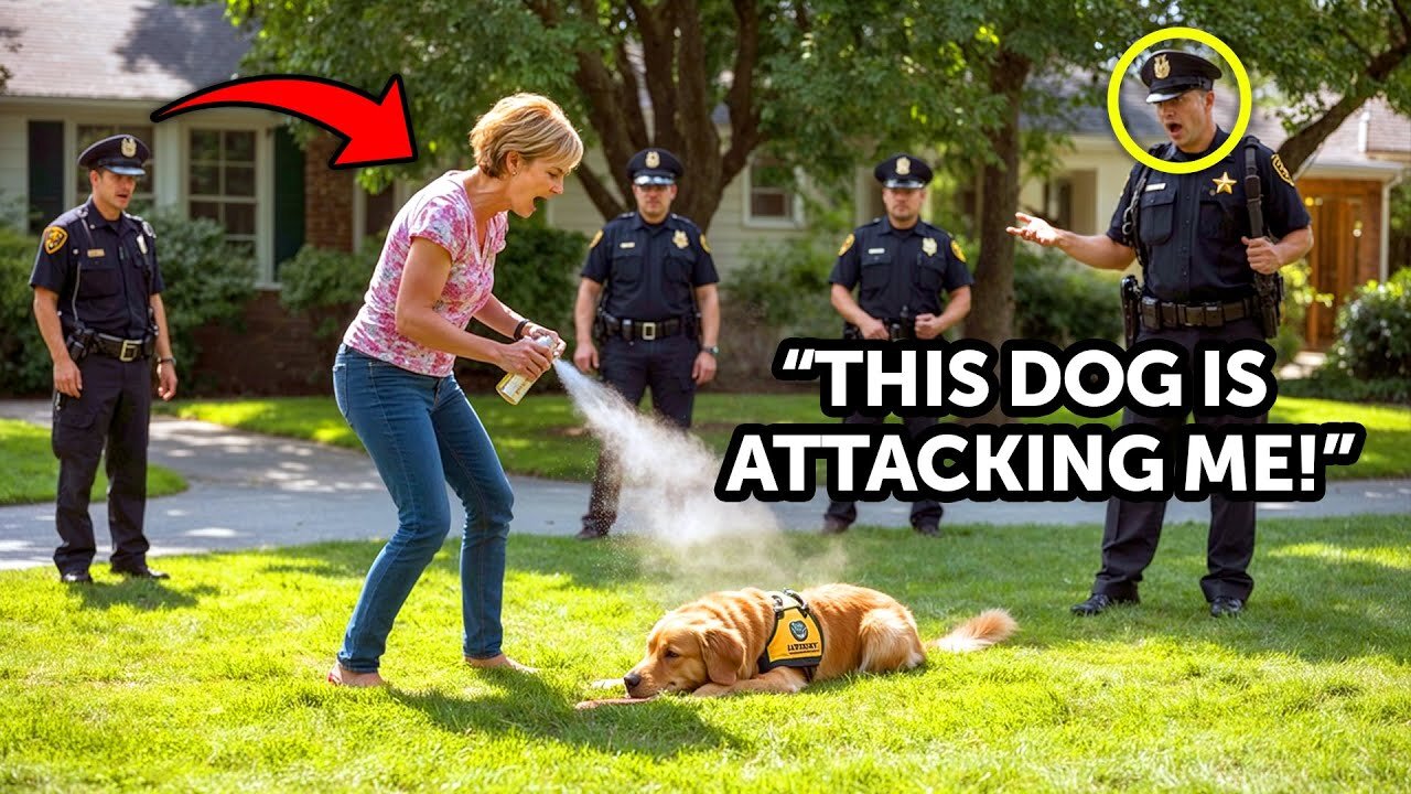 HOA Karen Sprayed My Service Dog — She Froze When the Cops Said It’s a Federal Crime!
