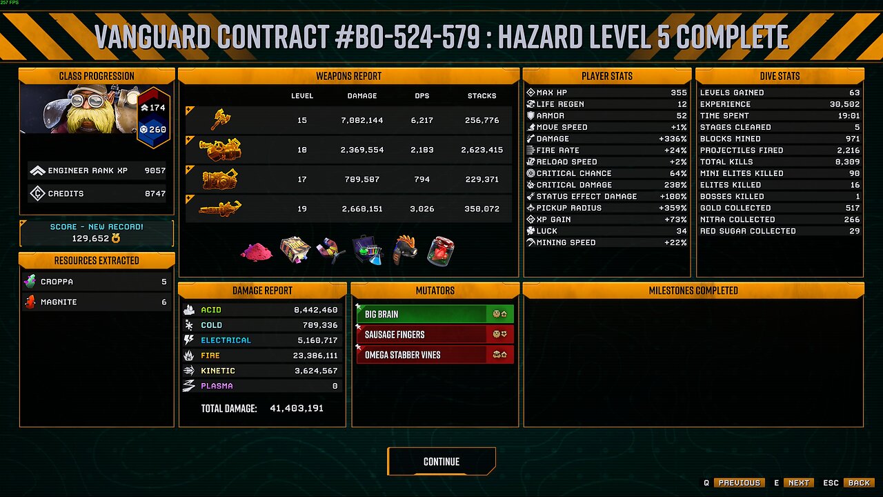 DRG Survivor Daily Vanguard 6/9/25