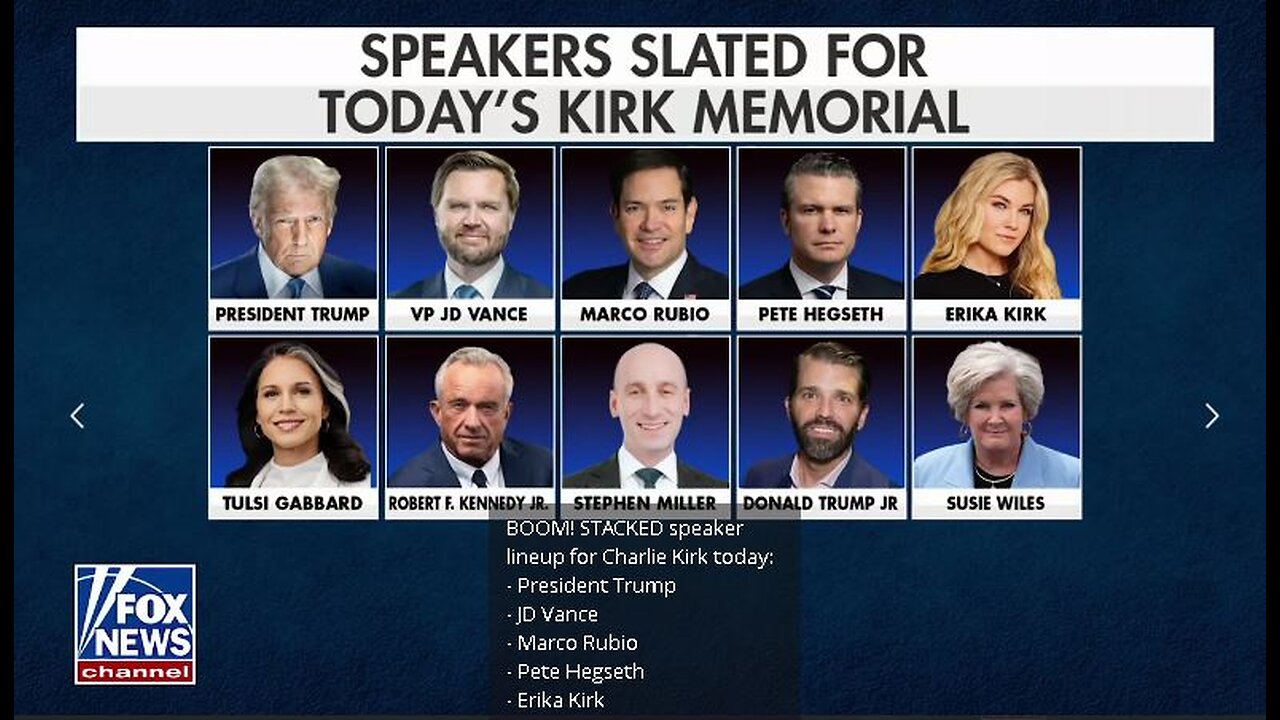 TPUSA and President Trump Honor Charlie Kirk - WATCH PARTY - 09.21.2025