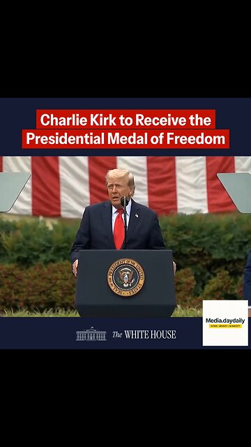 Trump to award Charlie Kirk, posthumously, the Presidential Medal of Freedom 🇺🇸🔥 #TrumpNews