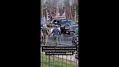 This Patriot and his massive truck full of DOGE,