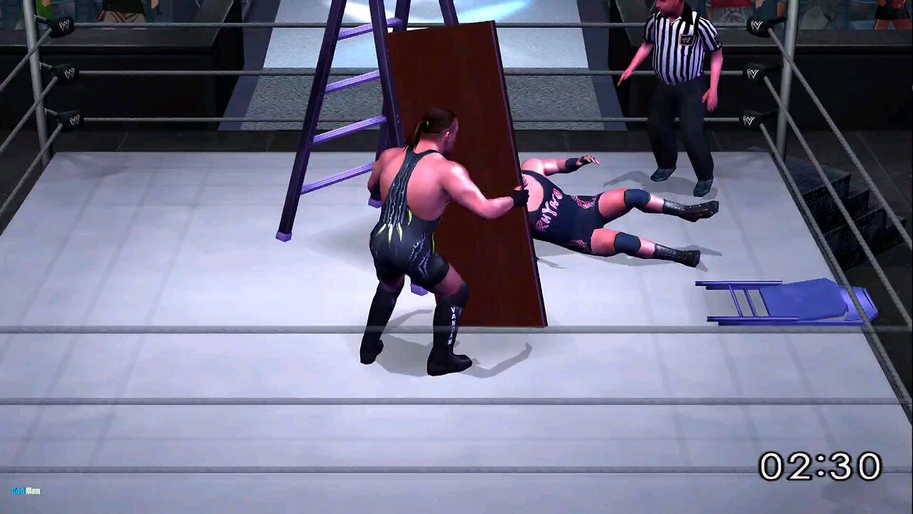 Rob Van dam vs Rhyno |TLC |π🪜🪑 SmackDown Here Comes the Pain |#💪 Rvd👎 # Frog Splash# Codman