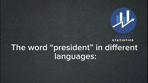 The word “president” in different languages