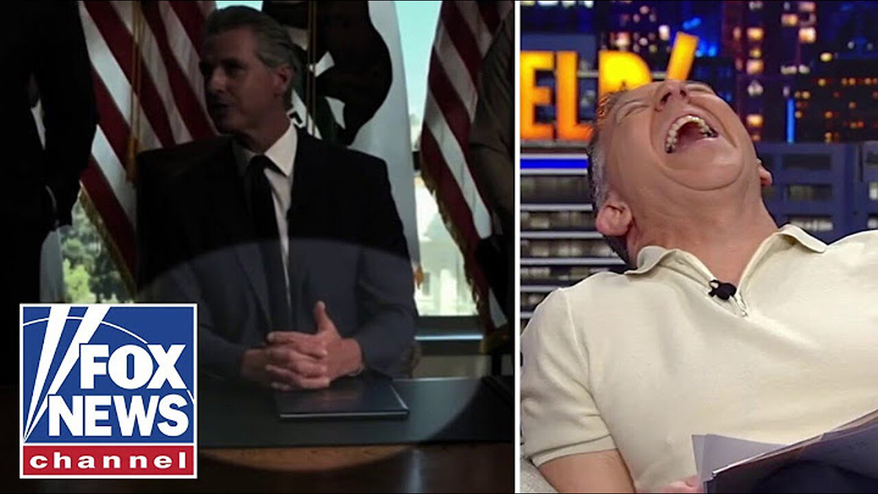 ‘Gutfeld!’ - Newsom is VIOLENTLY trying to control his hands