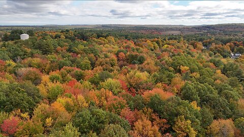 Fall Foliage in Gray, Maine October 2024 4K Aerial Footage